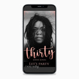 30 Years Rose Gold Video Invitation