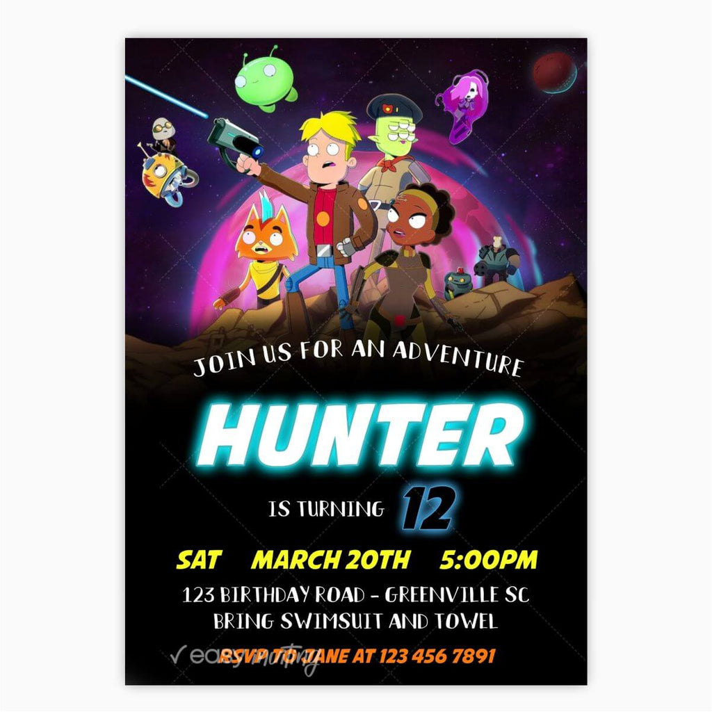 Final Space Birthday Invitation - Print Me Pretty