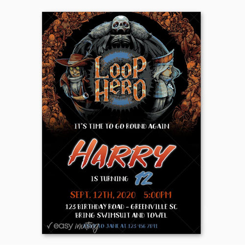 Loop Hero Birthday Invitation - Print Me Pretty