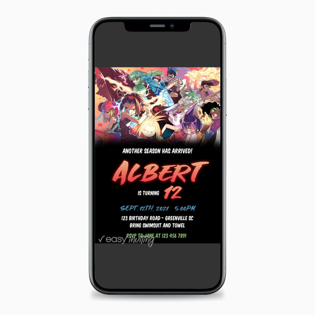 Shaman King Birthday Invitation - Print Me Pretty