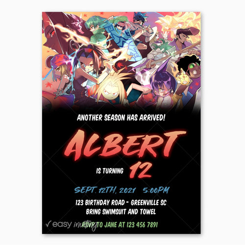 Shaman King Birthday Invitation - Print Me Pretty