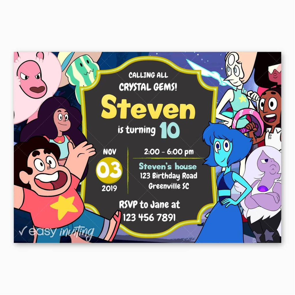 Steven Universe Birthday Invitation - Print Me Pretty