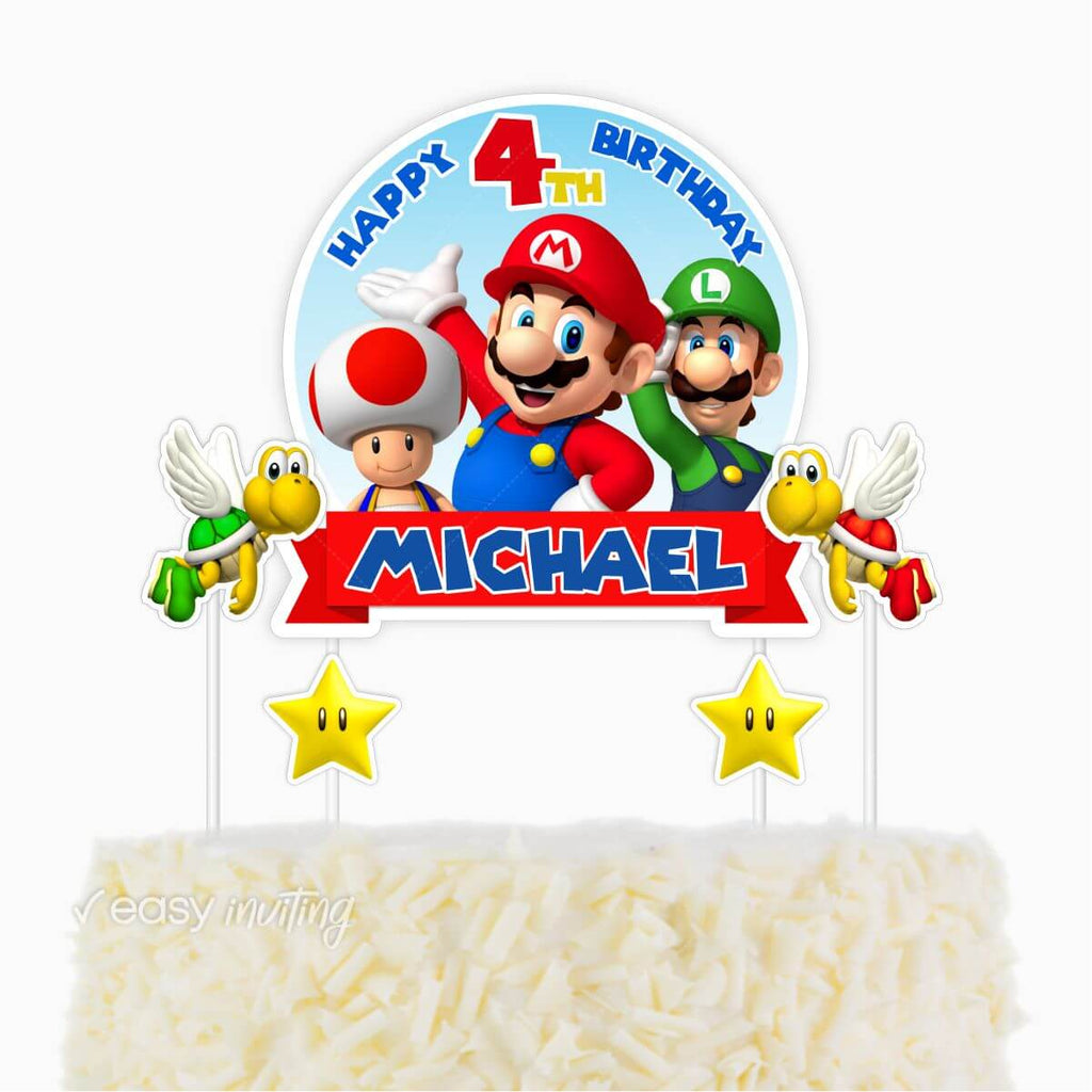 Super Mario Cake Topper DIY - Print Me Pretty