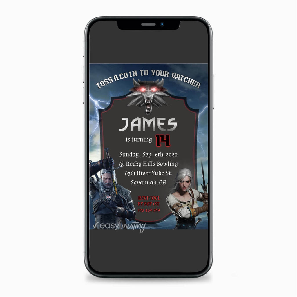 The Witcher Birthday Invitation - Print Me Pretty