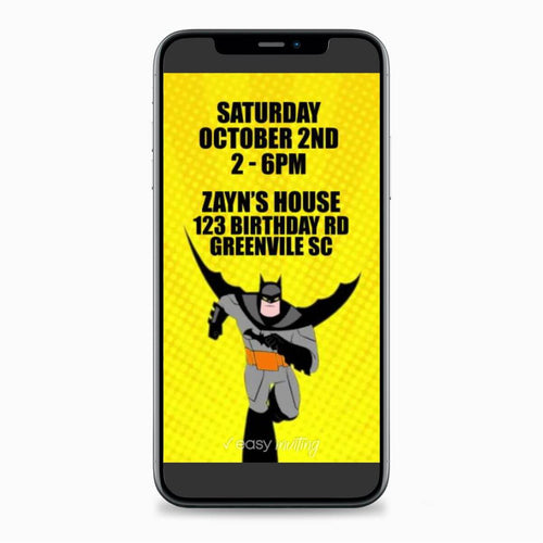 Batman Video Invitation - Easy Inviting
