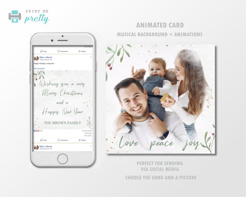 Christmas Electronic Card for Social Media - Print Me Pretty