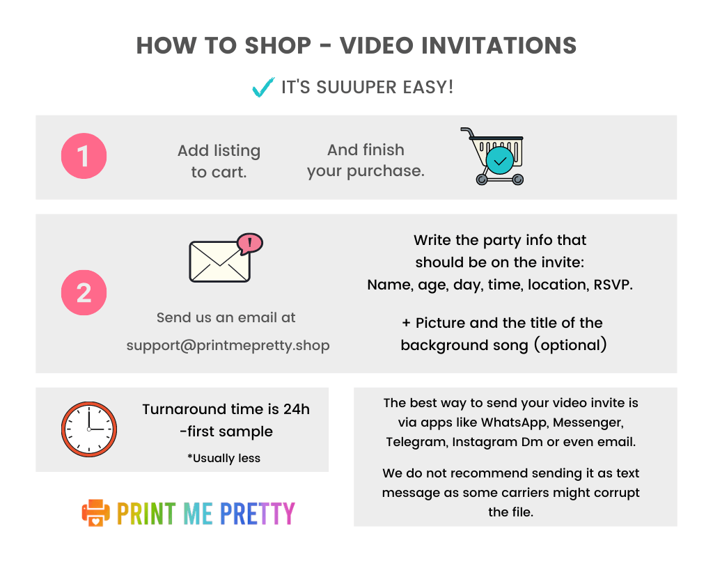 Trolls Birthday Invitation Video - Print Me Pretty