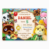 Animal Crossing New Horizons Birthday Invitation