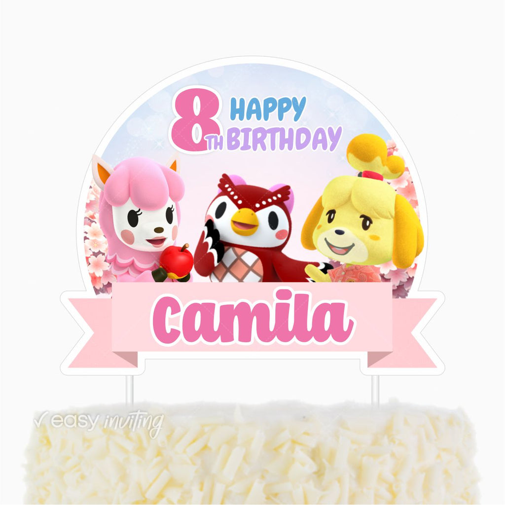 Animal Crossing Cake Topper for Girls - Print Me Pretty