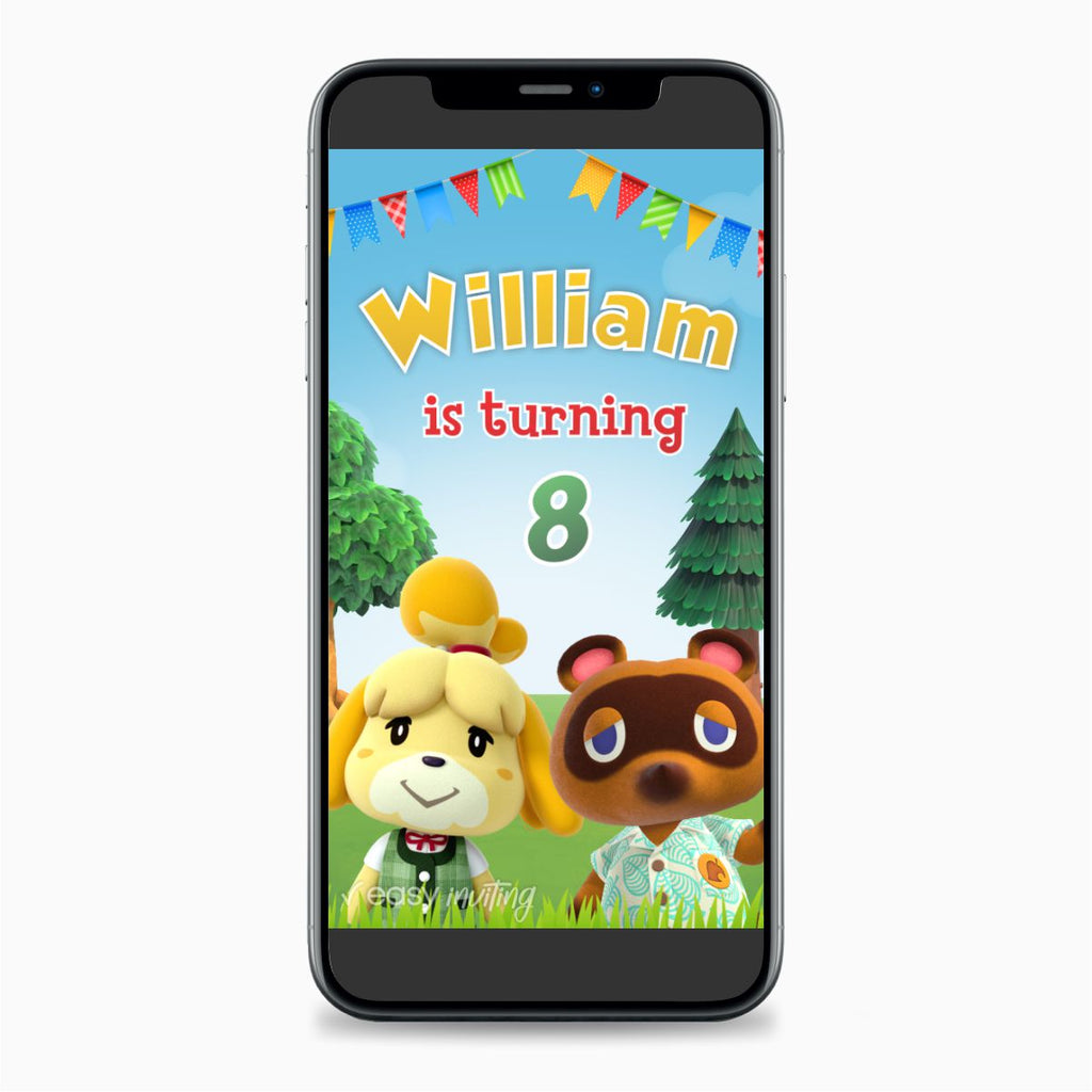 Animal Crossing Video Invitation - Print Me Pretty