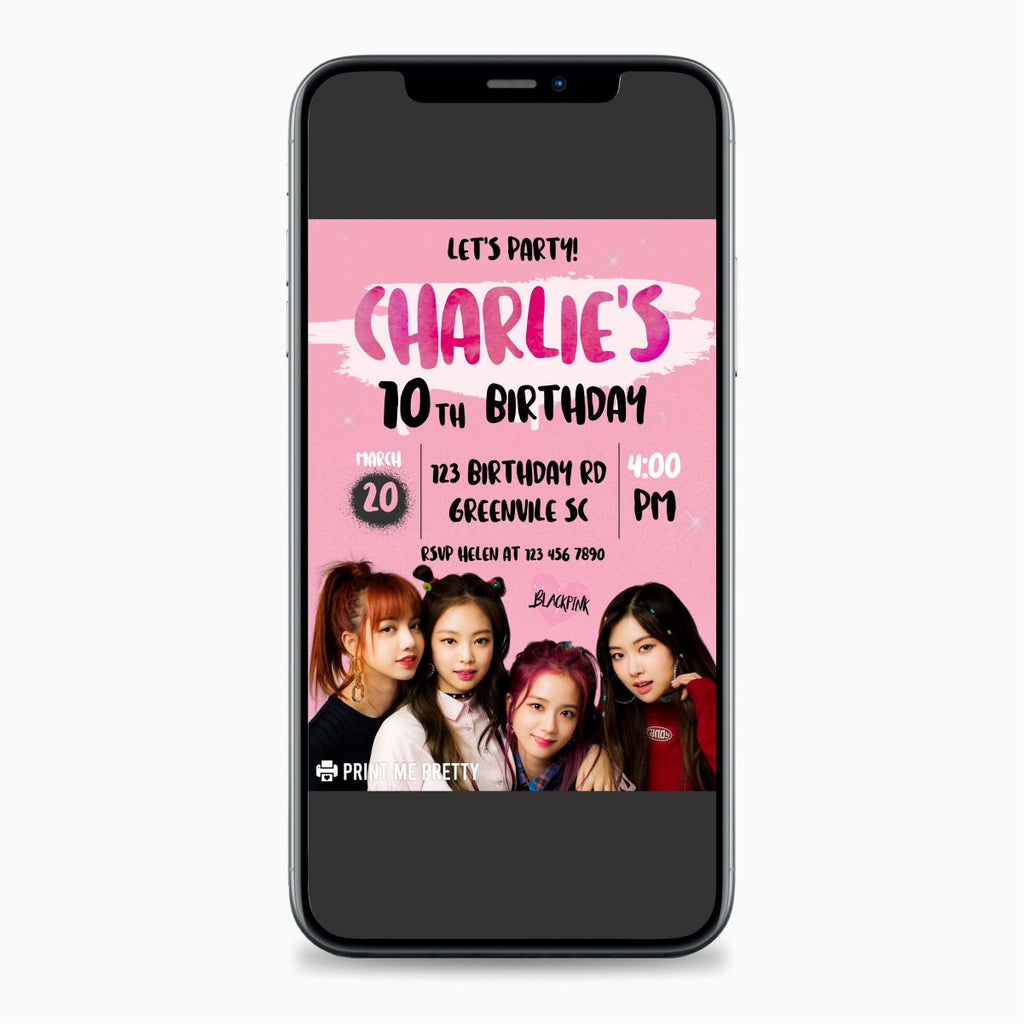 Blackpink Birthday Invitation - Print Me Pretty