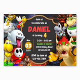 Bowser Birthday Invitation