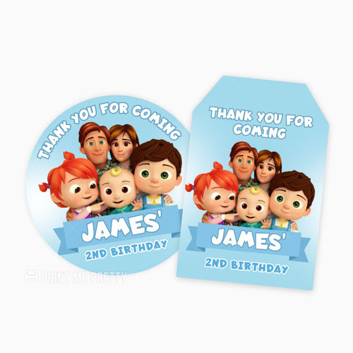 Cocomelon Thank you Tag - Print Me Pretty