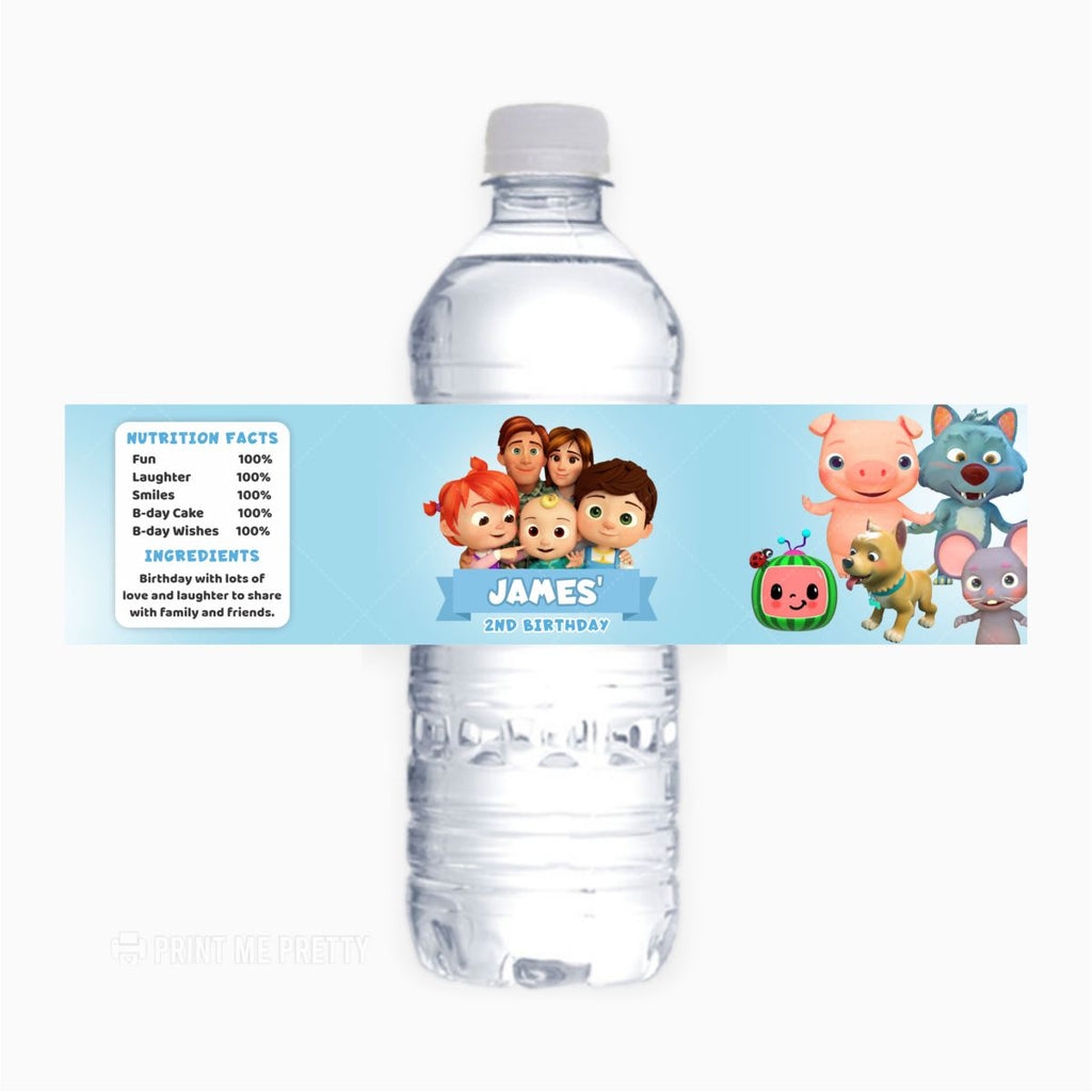 Cocomelon Water Label - Print Me Pretty