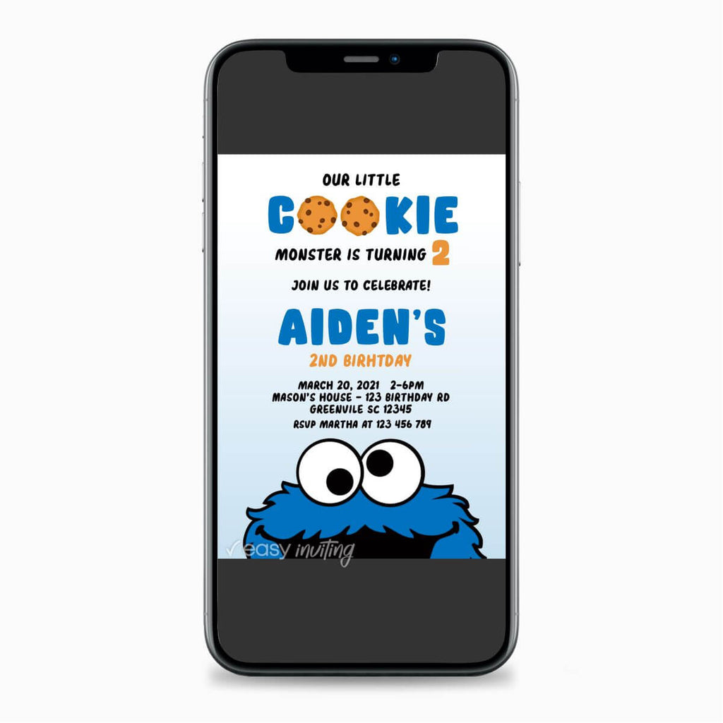 Cookie Monster Birthday Invitation - Print Me Pretty