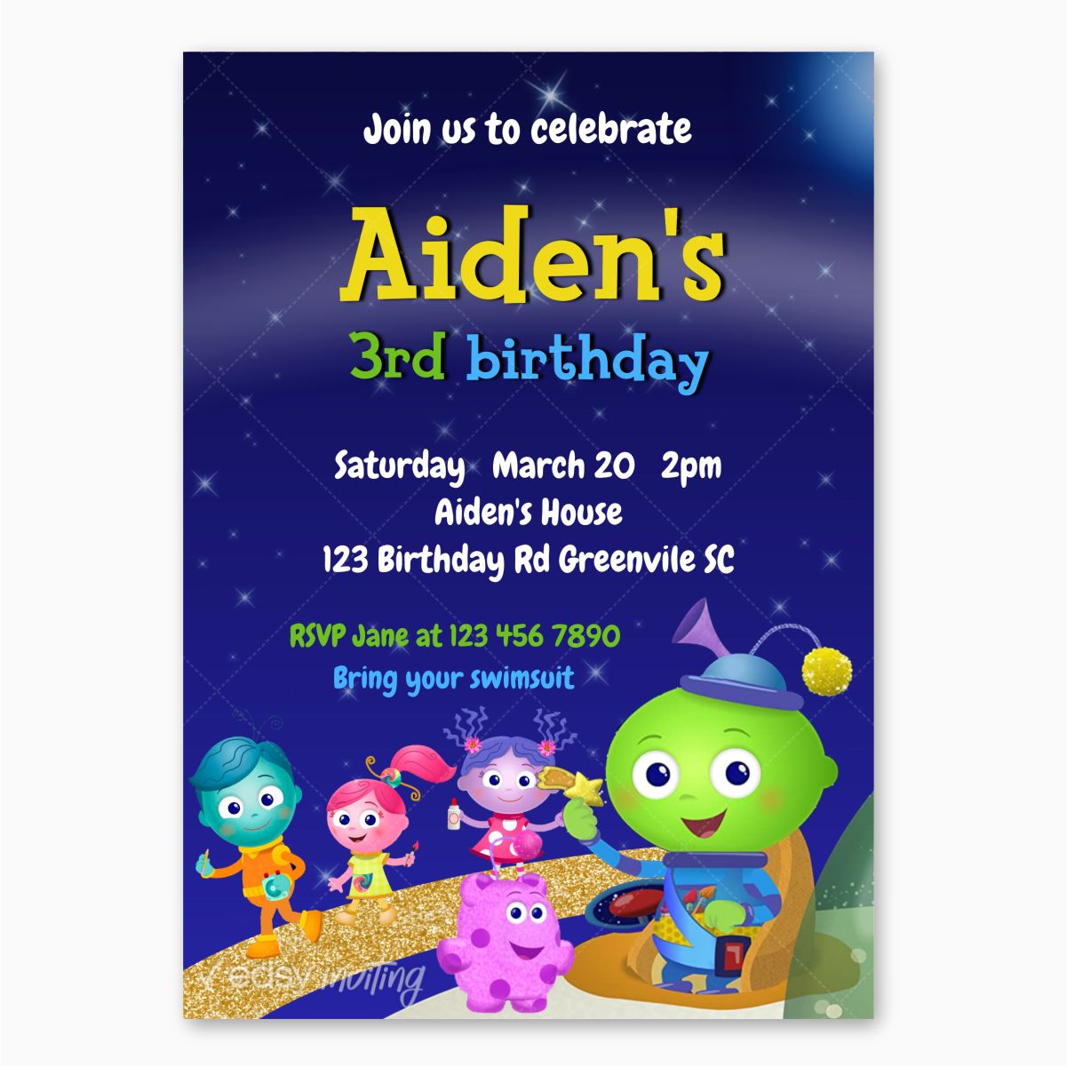 Creative Galaxy Birthday Invitation – Easy Inviting for Free Printable Galaxy Birthday Invitations