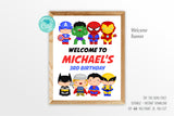 Cute Superheroes Welcome Banner