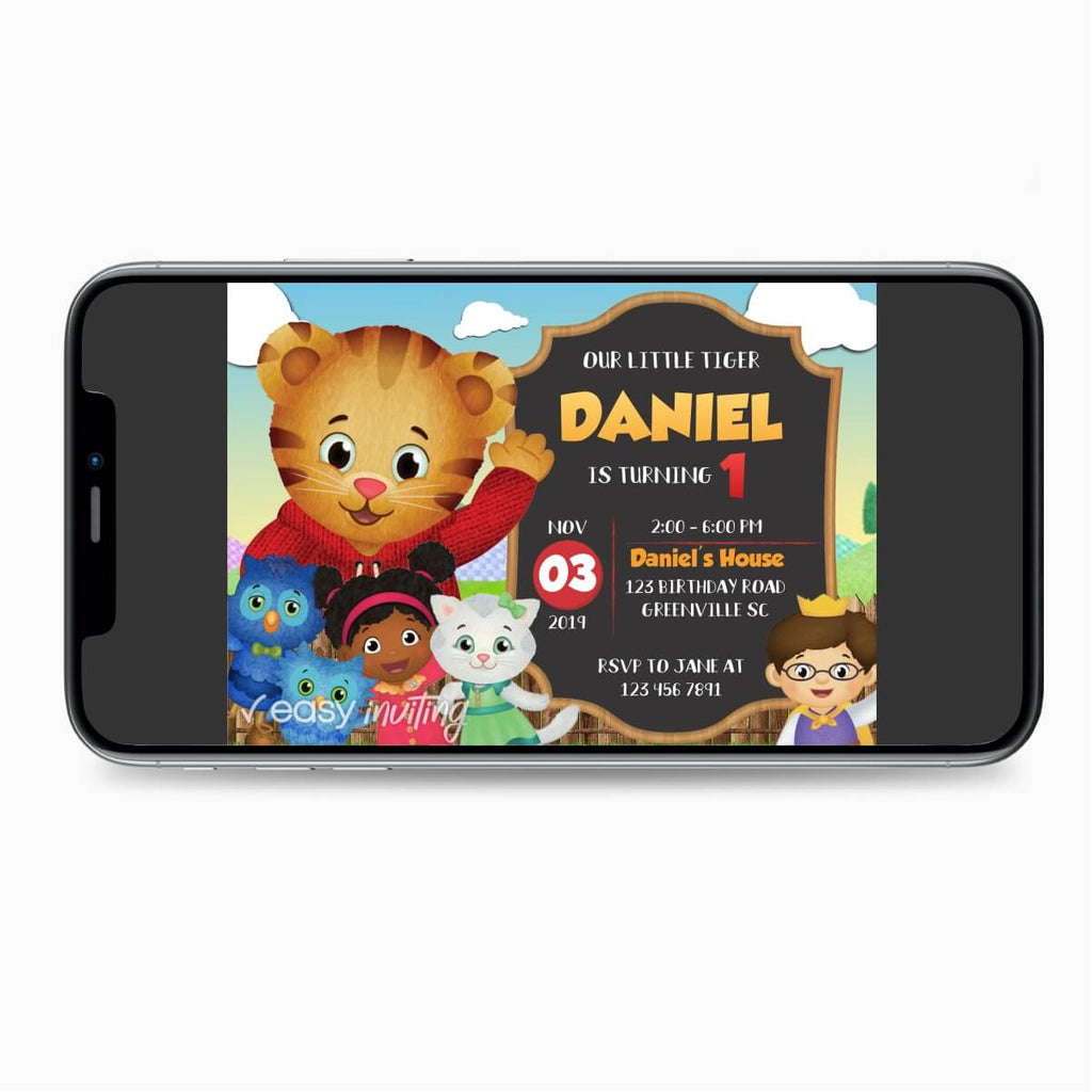 Daniel Tiger Birthday Invitation - Print Me Pretty