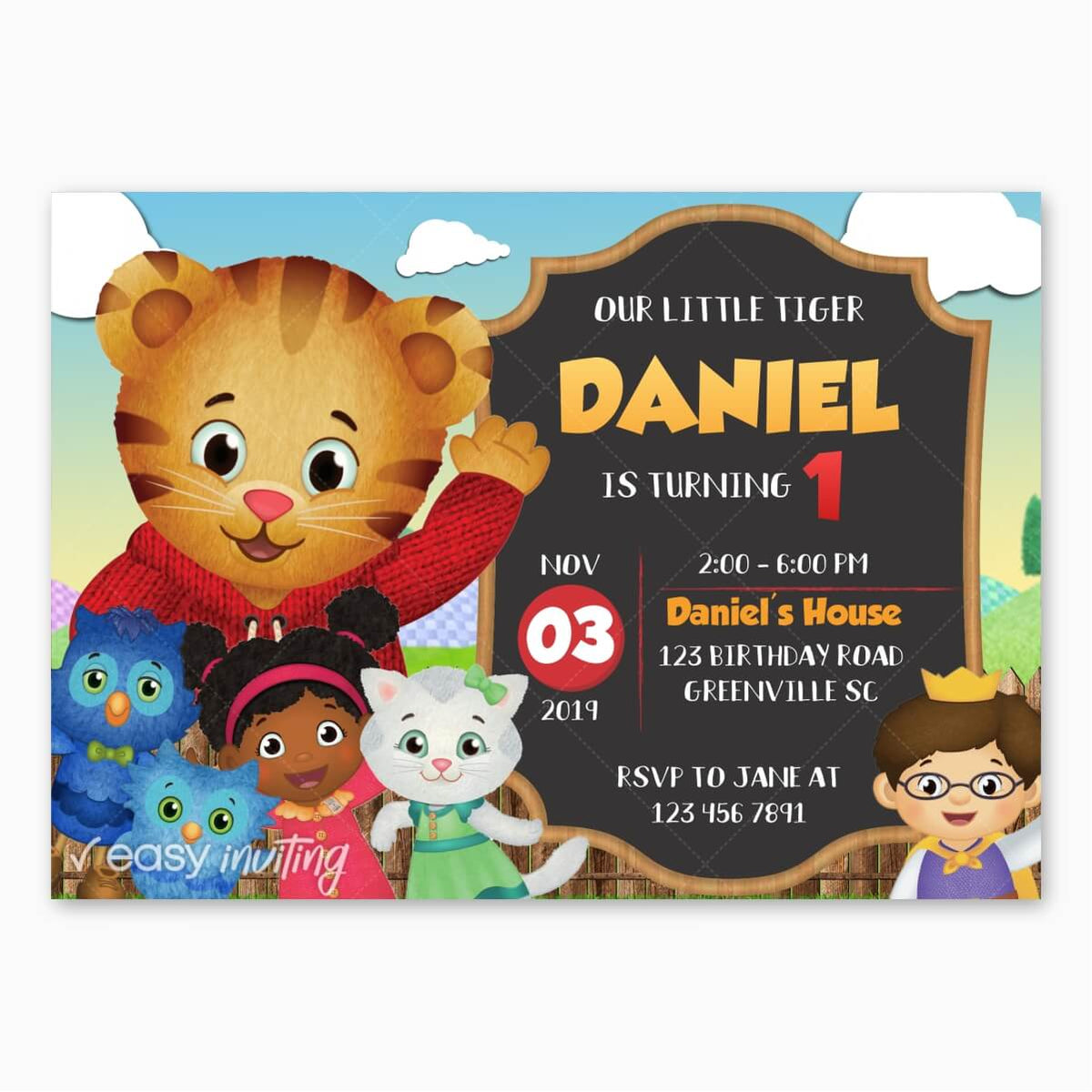 Daniel Tiger Birthday Invitation – Easy Inviting daniel-tiger-birthday-invitation-easy-inviting