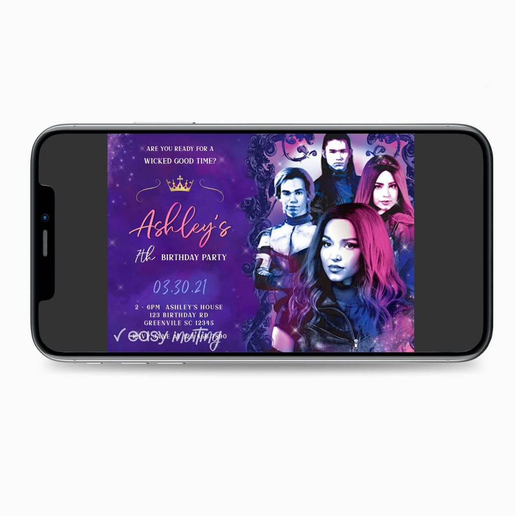 Descendants Birthday Invitation - Print Me Pretty