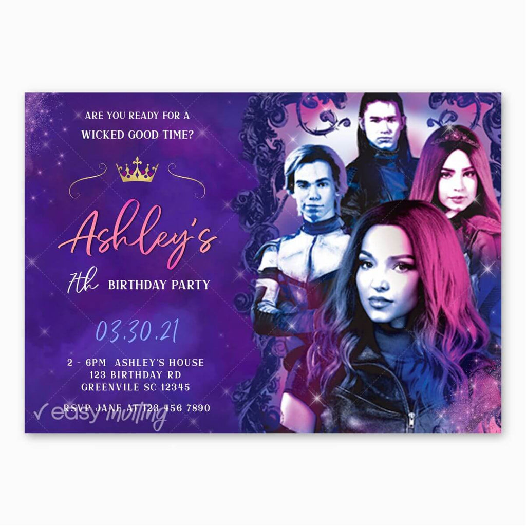 Descendants Birthday Invitation - Print Me Pretty