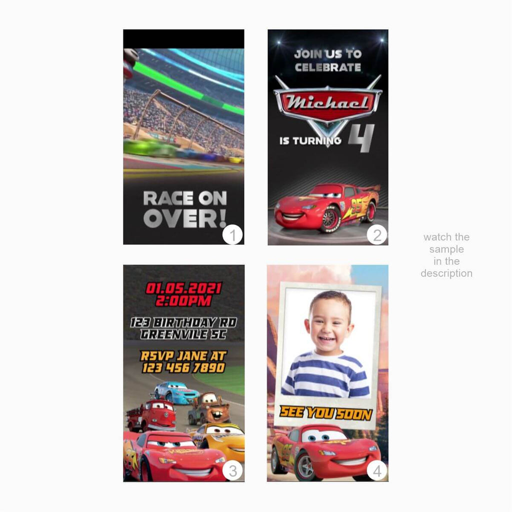 Disney Cars Video Invitation - Print Me Pretty