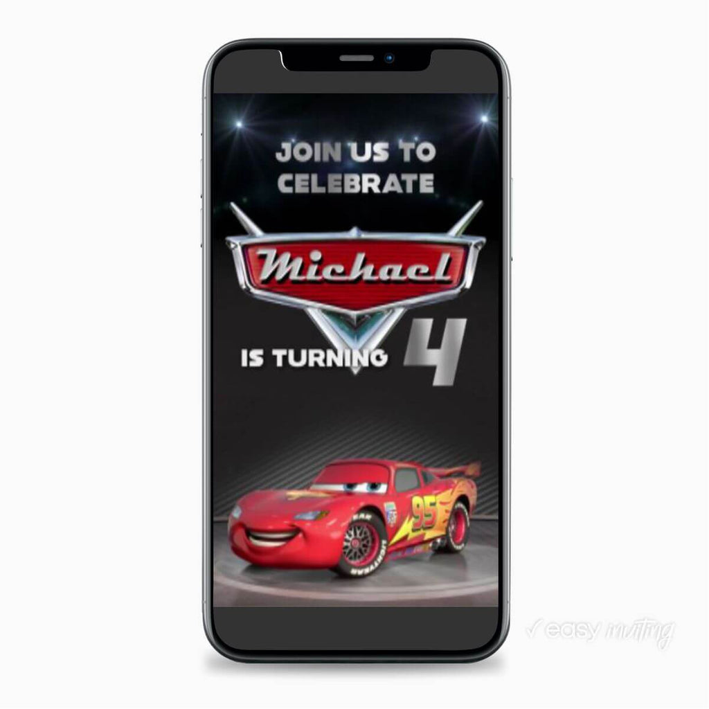 Disney Cars Video Invitation - Print Me Pretty