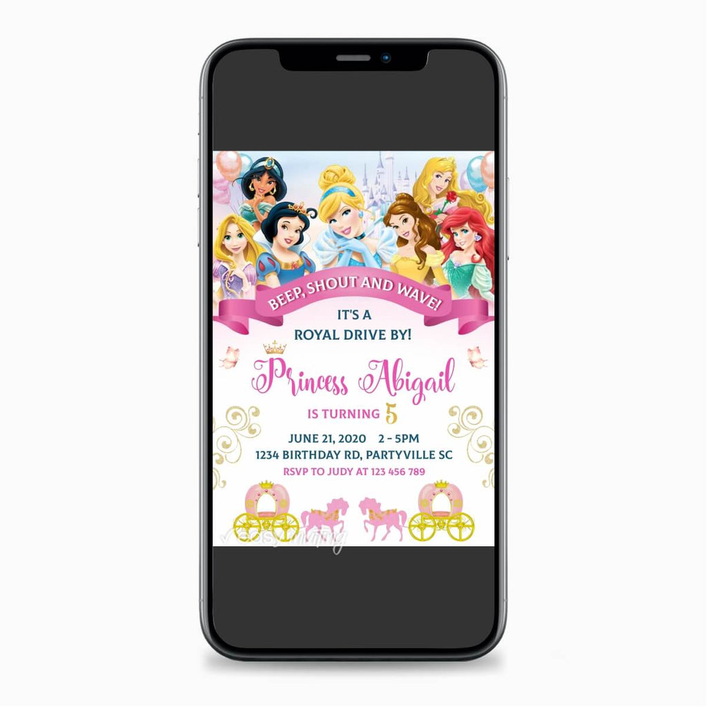Disney Princesses Birthday Parade Invitation - Print Me Pretty