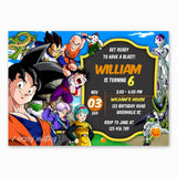 Dragon Ball Z Birthday Invitation