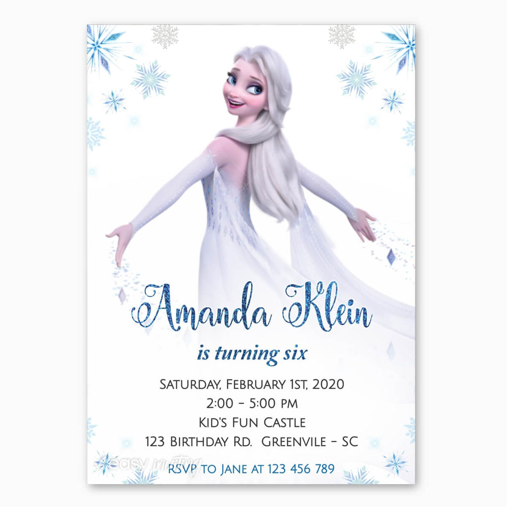 Frozen 2 Elsa Birthday Invitation - Print Me Pretty