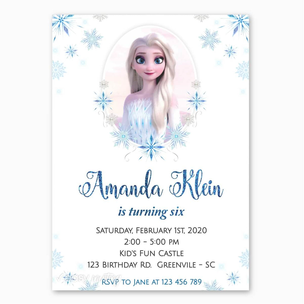 Frozen 2 Elsa Birthday Invitation - Print Me Pretty