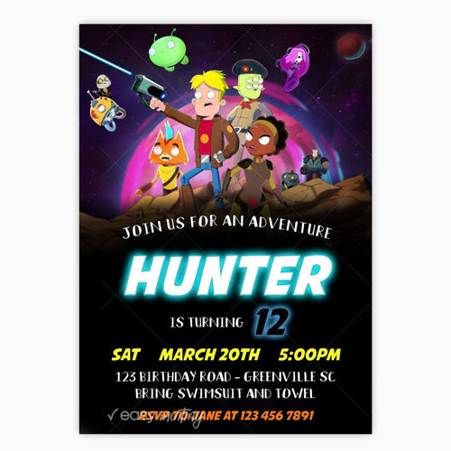 Final Space Birthday Invitation - Print Me Pretty