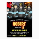 Fire Force Anime Birthday Invitation -  Enen no Shouboutai