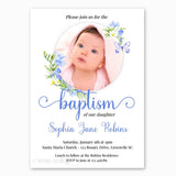 Baptism Invitation for Girls with Photo