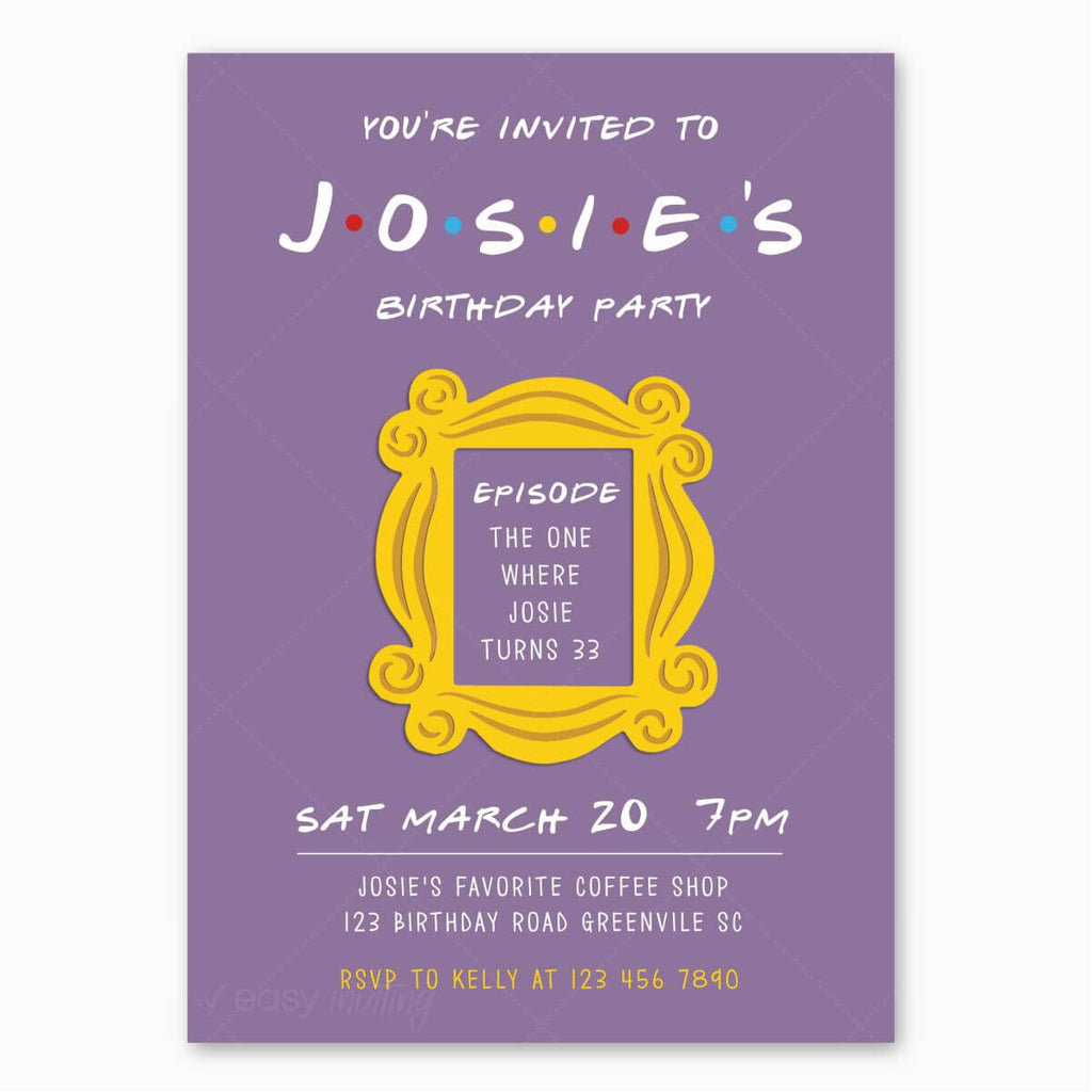 Friends Birthday Invitation - Print Me Pretty