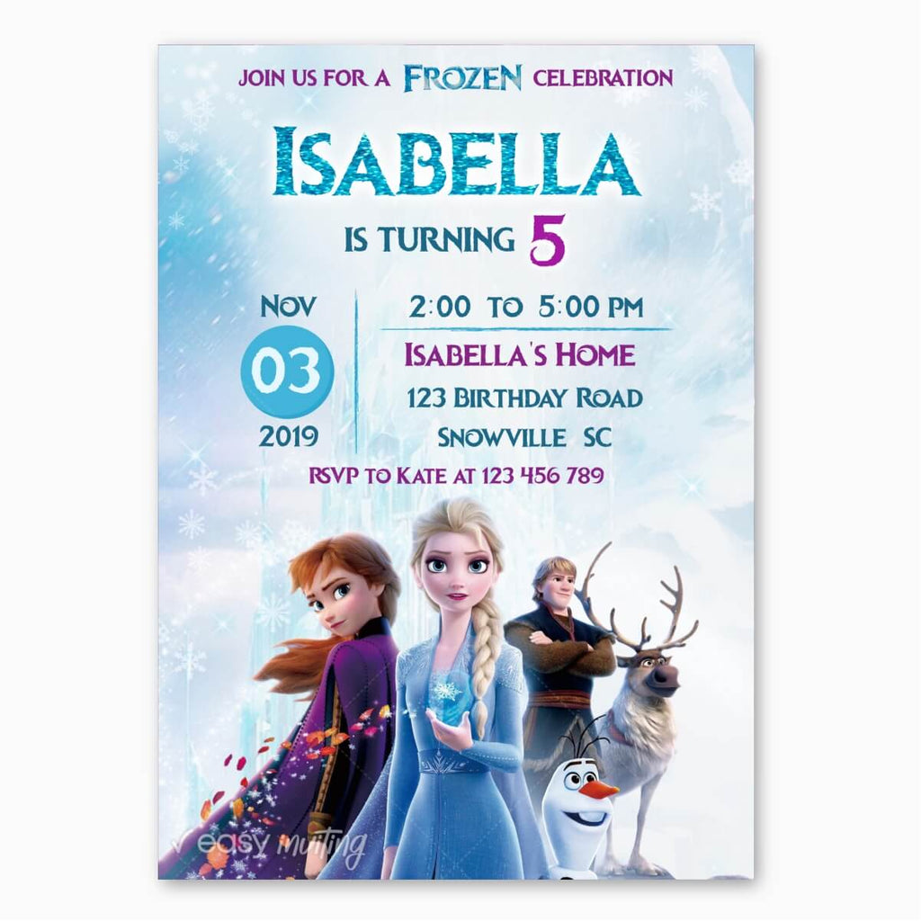 Frozen 2 Birthday Invitation - Print Me Pretty