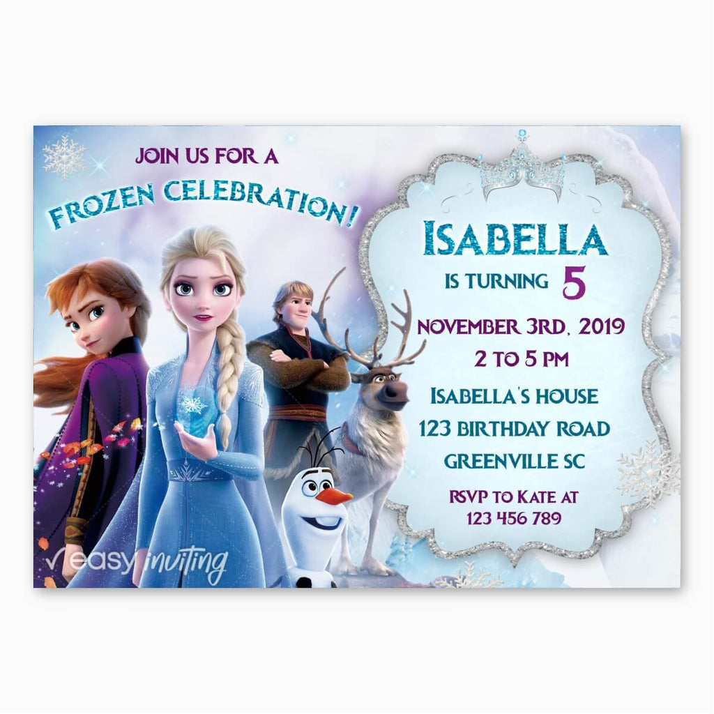 Frozen 2 Birthday Invitation - Print Me Pretty