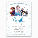 Frozen 2 Modern Birthday Invitation