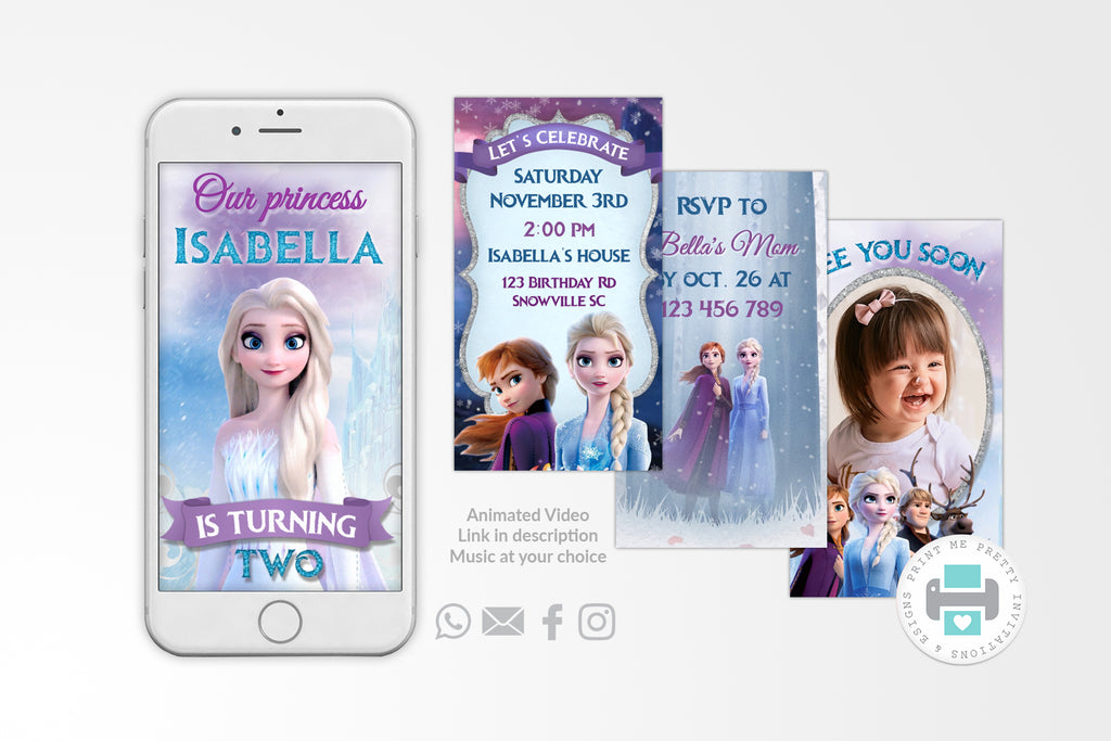 Frozen 2 Video Invitation - Print Me Pretty