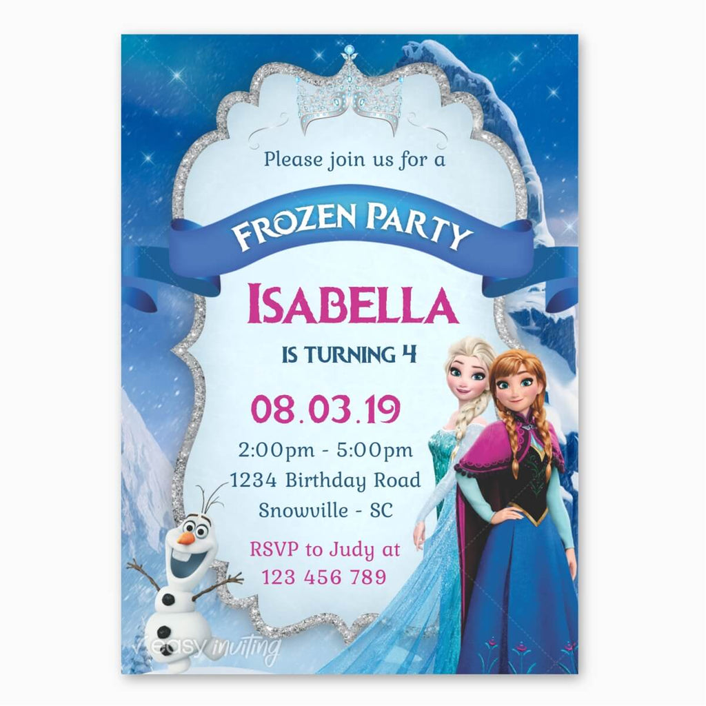 Frozen Birthday Invitation - Print Me Pretty