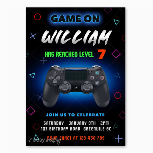 Gamer Birthday Invitation - Print Me Pretty