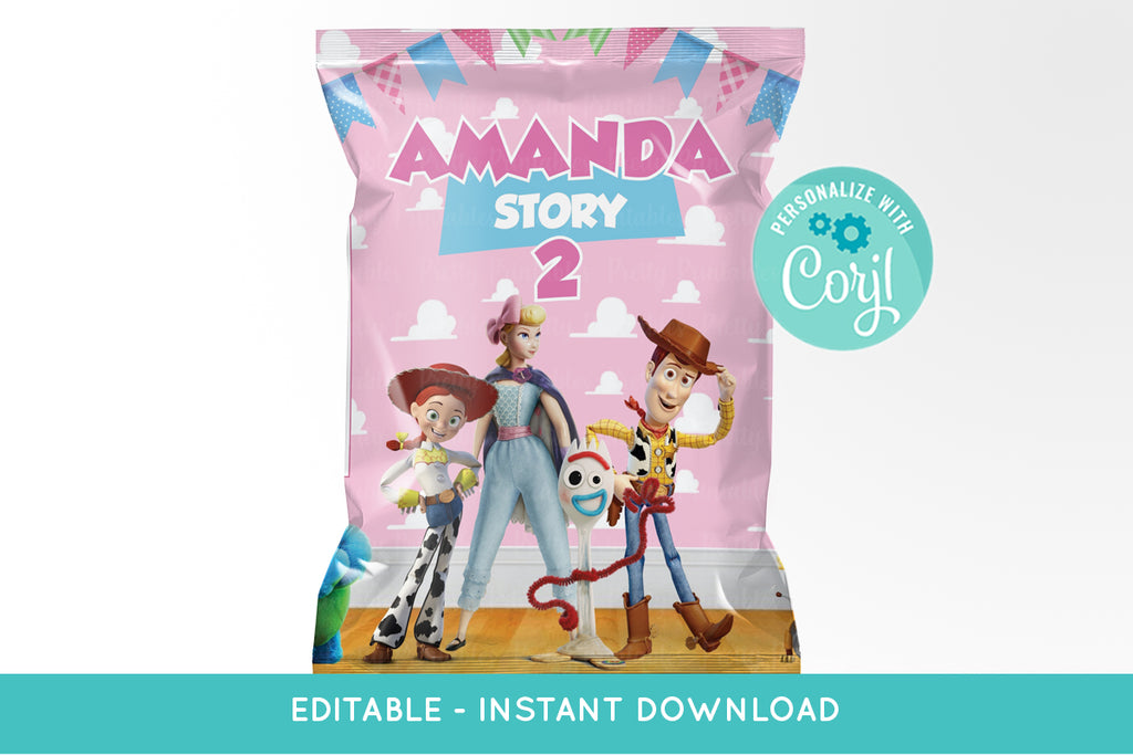 Toy Story 4 Chip Bag Printable Girls - Print Me Pretty