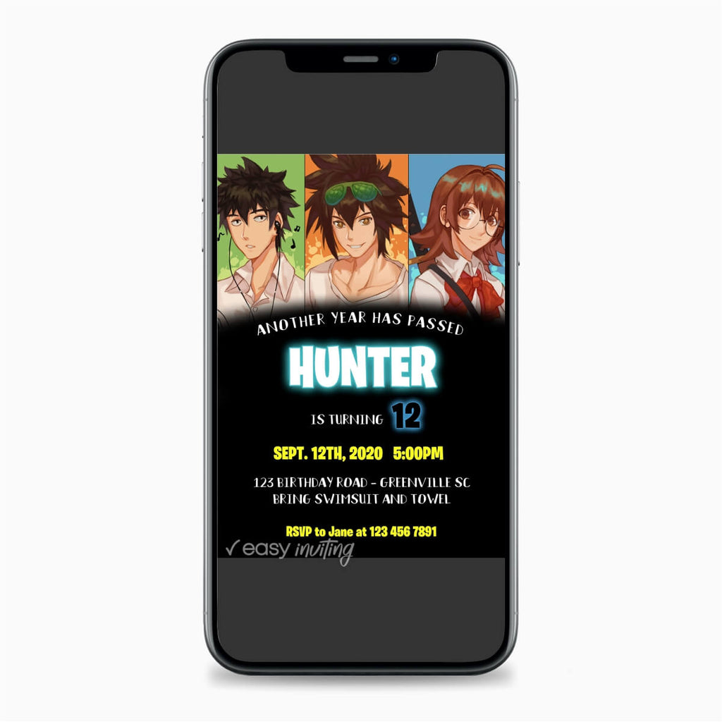 The God Of High School Birthday Invitation - Anime - Print Me Pretty