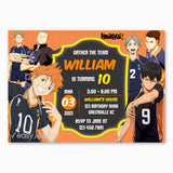 Haikyu!! Birthday Invitation - Volleyball Anime