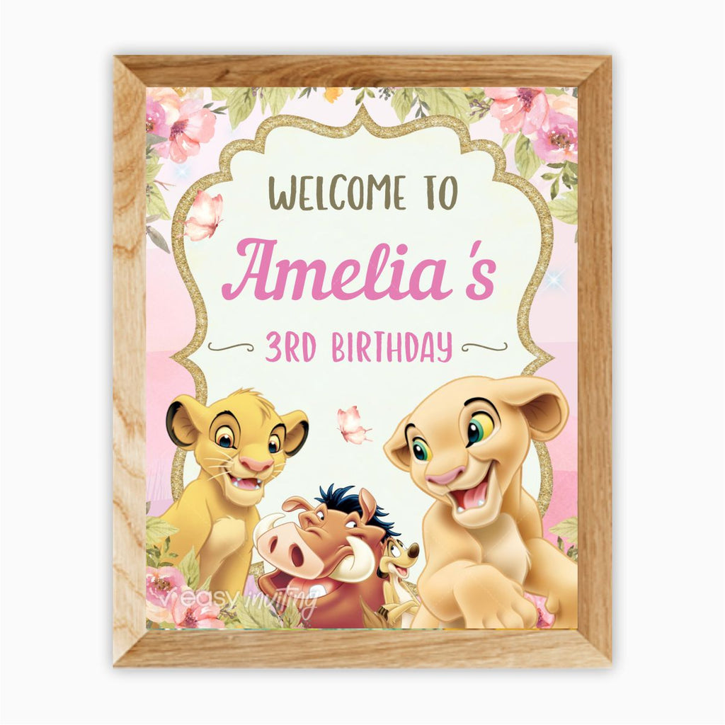 Nala Lion King Welcome Sign - Print Me Pretty