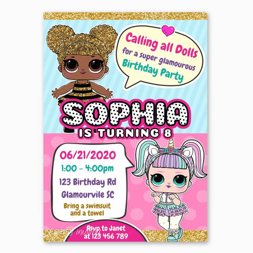 LOL Surprise Birthday Invitation - Print Me Pretty
