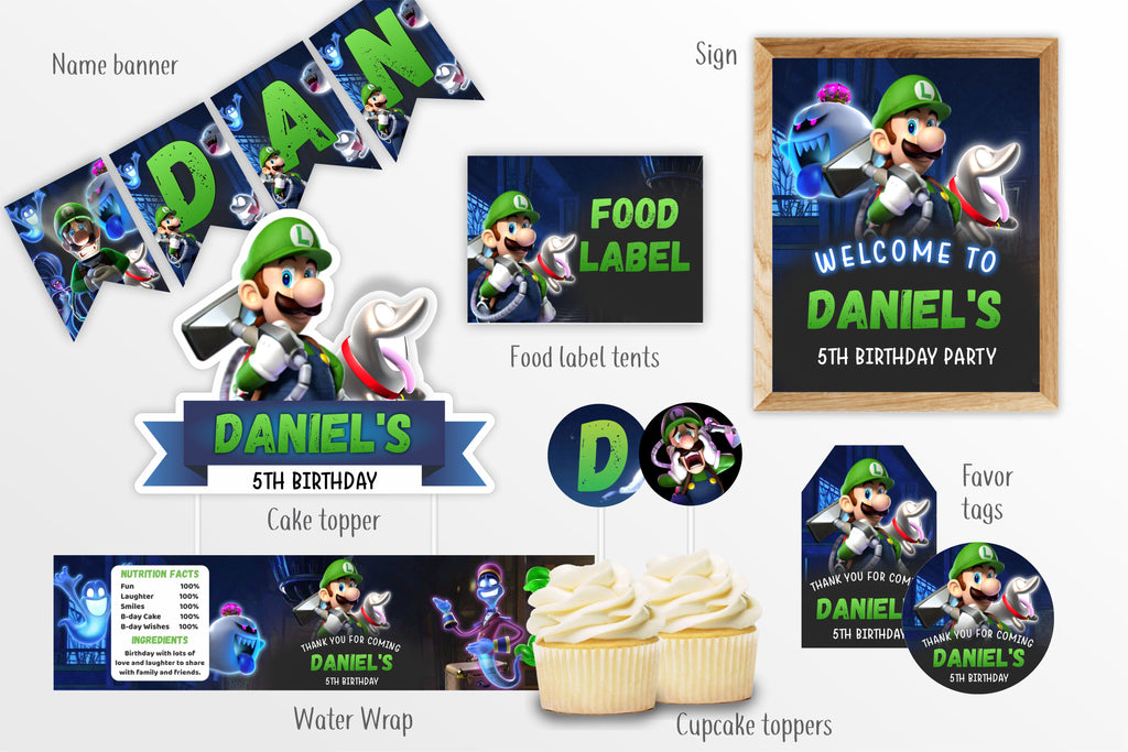 Luigi's Mansion Party Decorations Bundle - Print Me Pretty