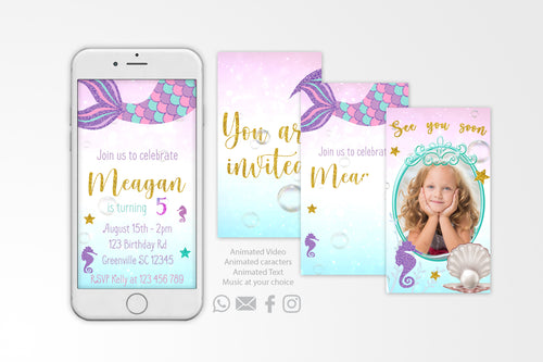Mermaid Video Invitation - Print Me Pretty