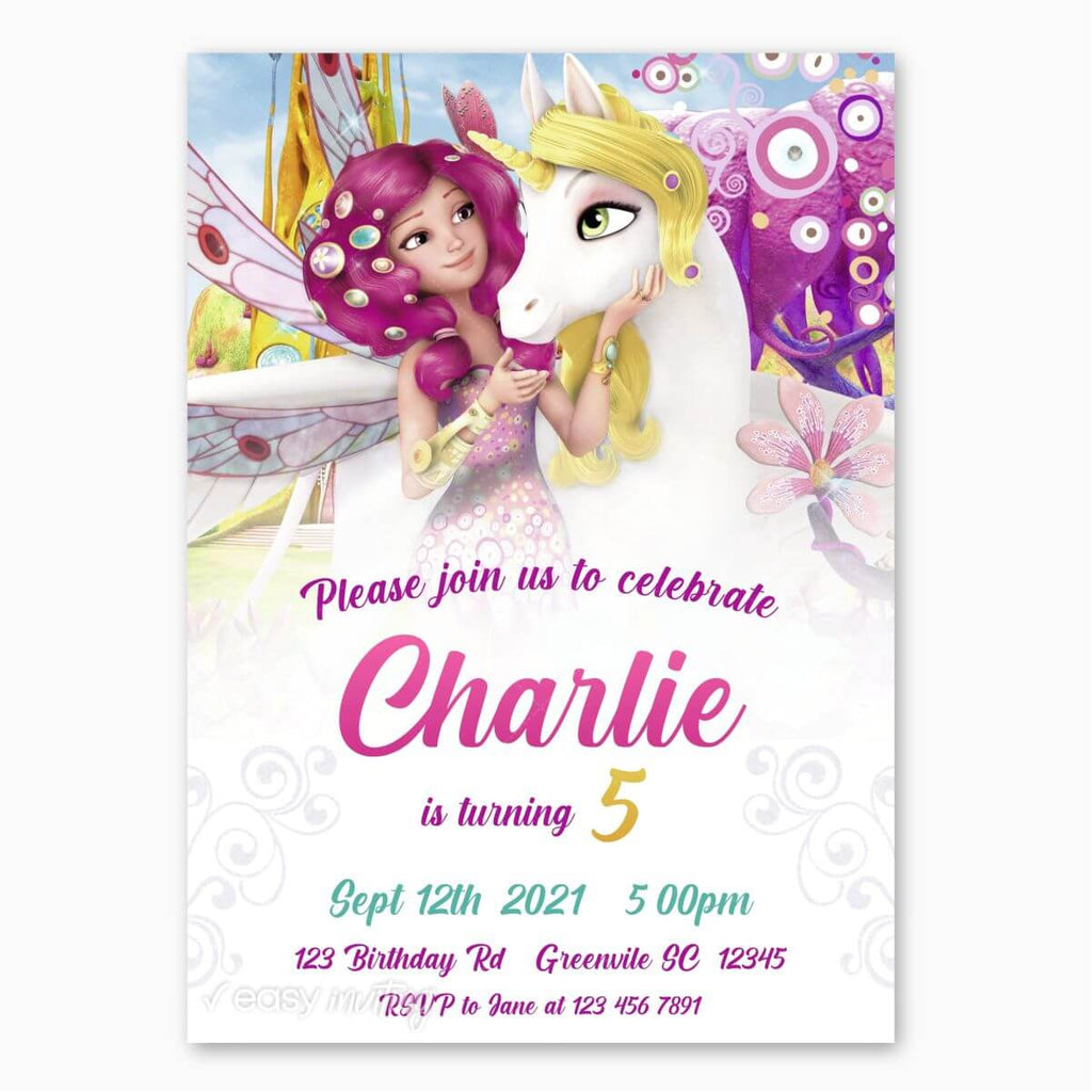 Mia and Me Birthday Invitation | Mia et Moi Invitation - Print Me Pretty