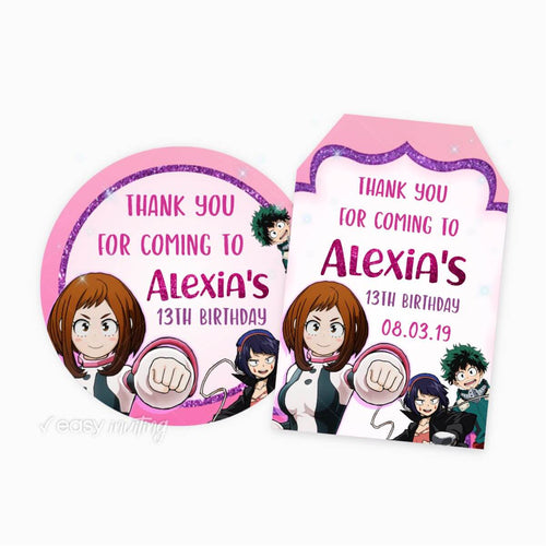 My Hero Academia Thank you Tags - Print Me Pretty